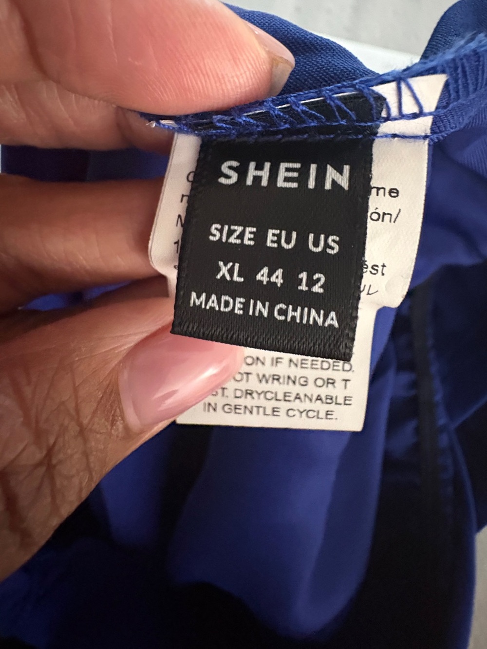 One-Shoulder Royal Blue Women's Bodysuit - Picture 5 of 5